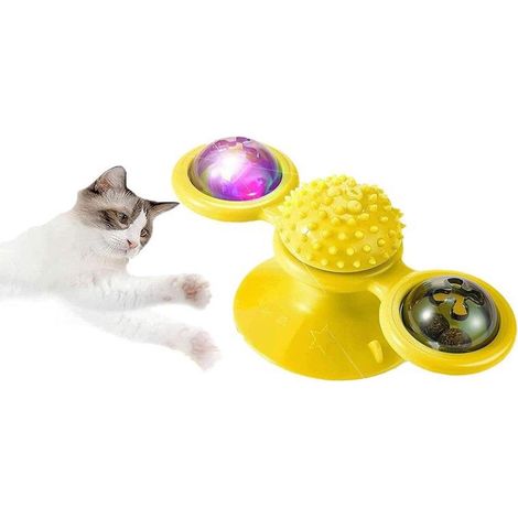 Interaktives Katzenspielzeug in Form einer rotierenden Windmühle