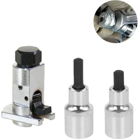 Separador de cojinete de rueda de 3 piezas, herramienta para amortiguador, herramienta universal para cojinete de rueda, extracción de puntales de suspensión y mantenimiento de reparación automotriz. (1/5)