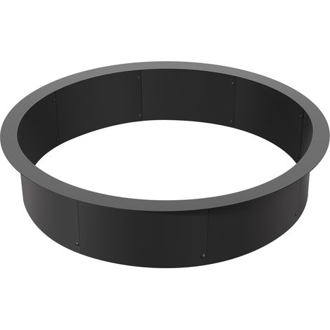Mophorn Round Fire Pit Ring, 40-Inch Outer/36-Inch Inner Diameter.8.5-Inch Height.Heavy-duty carbon steel liner for DIY campfire,suitable for above or in-ground use in outdoor camping and bonfires. (1/5)