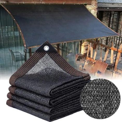 Vela de sombra exterior perforada de 3x4 m resistente a los rayos UV. (1/4)