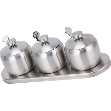 Gewürztopf-Set aus Edelstahl 304 für Gewürze, Salz, Zucker und Pfeffer (1/5)