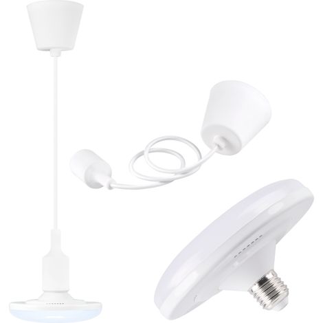 Sospensione KIKI bianca E27 con LED 10W 3000K Polux (1/5)