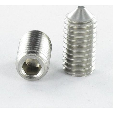 Vis métaux Sans tête six pans creux (sthc) Clé de 5 HC5 M10X10 Bout pointeau Acier zingué-1 pièce