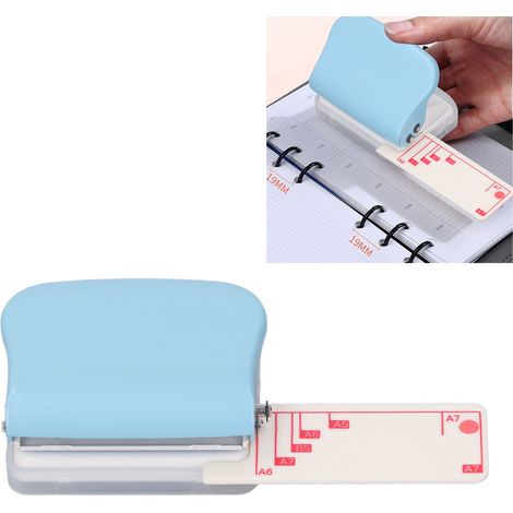 3-Loch-Locher, Loseblatt-Locher, manueller Metall-Rundlocher, locht 5 Blatt Papier, geeignet für Notizbücher der Formate B5/A5/A6/A7/A4, Scrapbooking-Alben usw. (1/5)