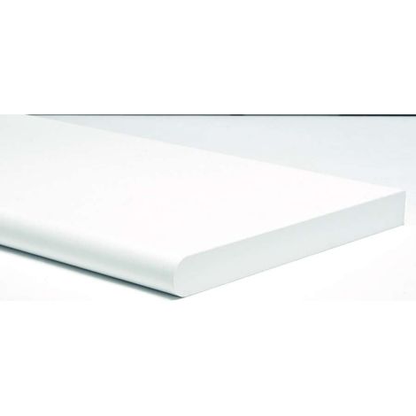 Mensola stondata bianca 150 x 600 mm