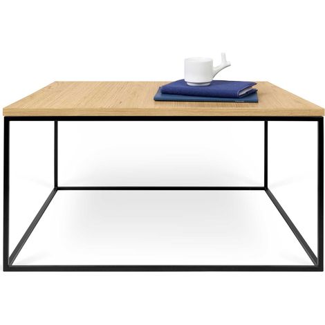Table basse Gleam 75x75 - chêne/acier (1/4)