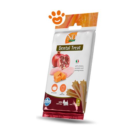Farmina Dog Snack Dental Treat N&D Pumpkin Pollo Mini - Confezione 60 Gr - Snack
