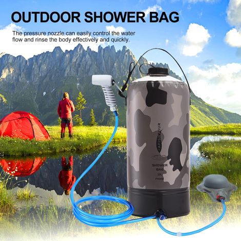 10-Liter-Camping-Duschbeutel, Outdoor-Duschbeutel aus PVC, tragbarer Solar-Duschbeutel, Camping-Wasseraufbewahrungsbeutel (1/5)