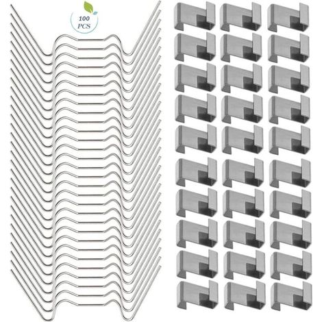 100 Pieces Clips For Glass Of Tighten In stainless steel 304 And 301 Accessories Of Fastening For Tighten Garden (1/4)
