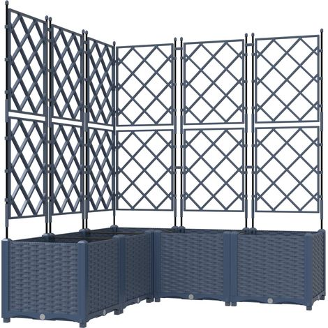 Maison Exclusive - Garten-Pflanzgefäß 5 pcs Grau 120 x 120 x 143