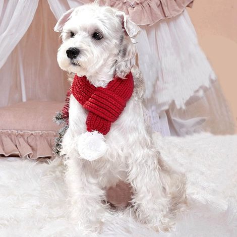 Sciarpa natalizia generica, Capodanno, collo di gatto divertente, tiene caldo, animale domestico, inverno, sciarpa rossa, legno, cane, gatto, sciarpa natalizia (rossa, L) (1/3)