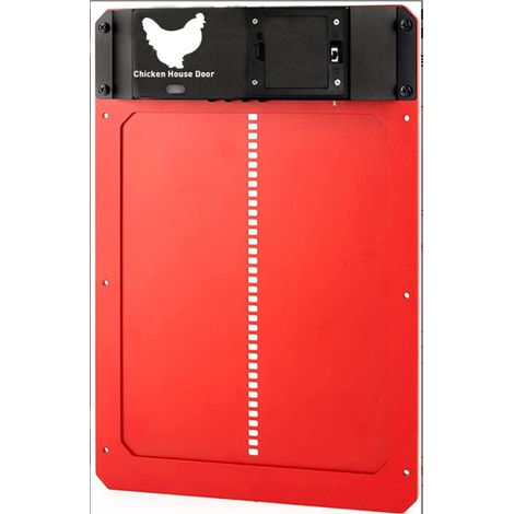 Porte automatique de poulailler avec détection de lumière, porte pour animaux de compagnie, rouge.