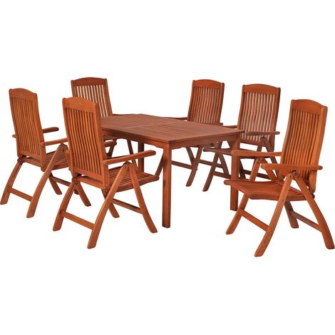 Maracaibo Set 7tlg Eucalyptus Tisch 150 x 90 cm