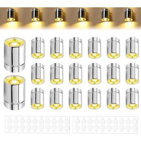 20 Mini chaud blanc LED bricolage décoration maison de poupée, éclairage doux et agréable, économie d'énergie (1/5)