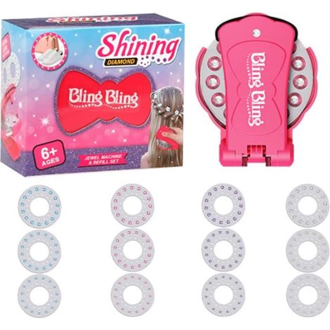 Blinger Kit de Strass à Pression avec 180 Gemmes Violettes pour Décoration Cheveux et Accessoires, Outil de Stylisme Facile (1/5)