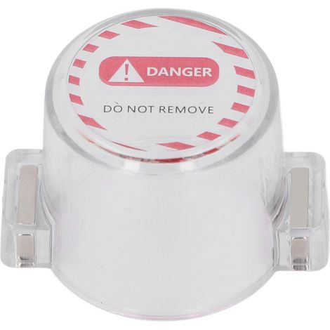 Ortviai Cache-bouton d'arrêt d'urgence magnétique rond transparent en PC – Modèle BD-H01-5