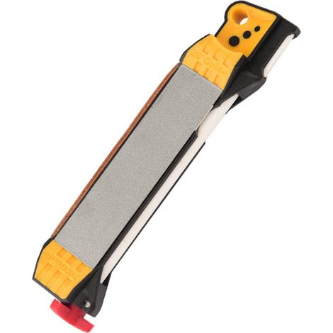 Aiguisoir Double Face - 17 x 3 cm - Pour Couteaux Cuisine et Camping - Matériau Adamas - Rouge ou Jaune - 1 Pièce (1/5)