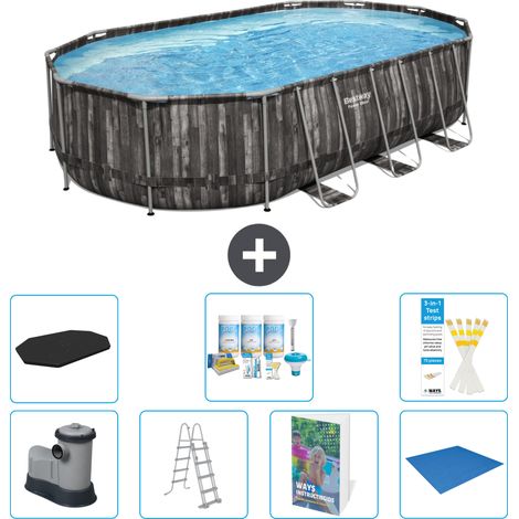 Bestway Power Steel Oval - 610x366x122 cm - 8-teilig S599