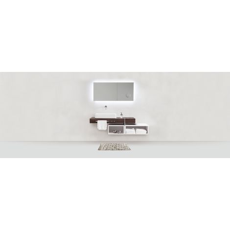 WENKO Tapis de bain Urdu taupe, visuel moderne à effet mêlé, qualité robuste, entièrement non-pelucheux, absorption d'humidité importante, séchage rapide, lavable, antidérapant, 55 x 65 cm (1/5)
