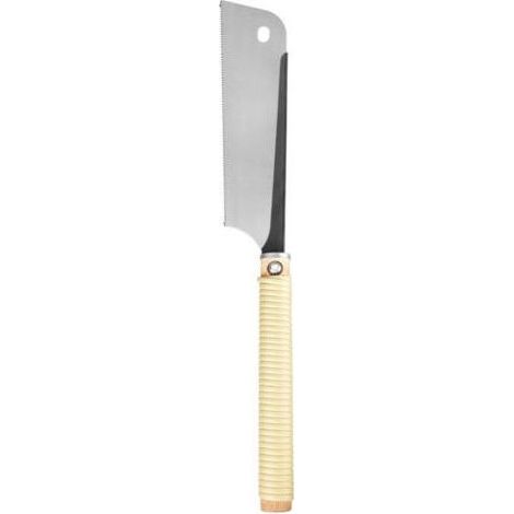 Scie japonaise 255 mm – Dents durcies pour coupe nette – Poignée en bambou – Épaisseur 0.6 mm – Scie fine avec dos (1/5)