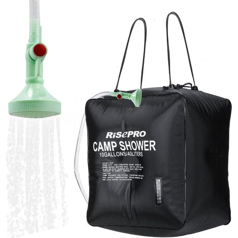 Solar Shower Bag 40 Litres Camping Temperature 45°C Hiking Climbing (1/5)