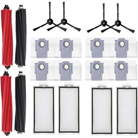 Lot de 20 accessoires de rechange pour aspirateur robot Q5 MAX+ / Q5 Duoroller+ : brosse principale, filtre et sac à poussière. (1/5)
