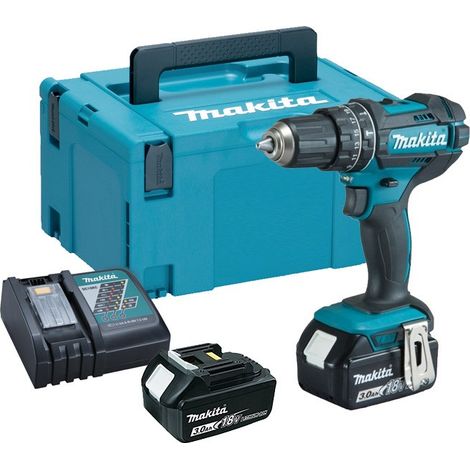 Makita DHP482RFJ 18v LXT Combi Hammer Drill - 2 x 3.0ah Batteries + Charger