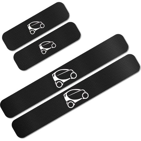(Pour Smart Style 3) Pour Smart EQ Fortwo Forfour 453 451 452 450 454 Roadster : autocollants de seuil de porte en fibre de carbone,accessoires de tuning automobile (1/3)
