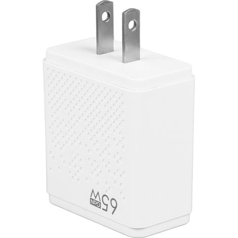 Chargeur rapide 65W GaN PD intelligent avec veilleuse, prise US 100-240V blanc (1/5)