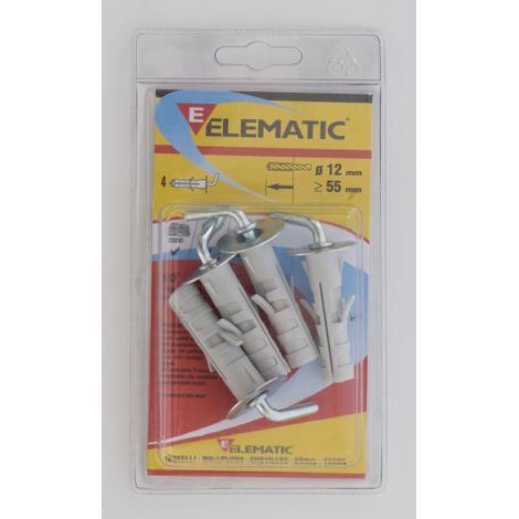 cf 4 ancres A lA matiques ENP / GC Bouchon nylon universel de fixation 12x55 mm