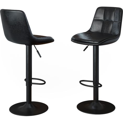 Set di 2 sgabelli da bar Sena, Nero, 38.5 x 86 cm, Vicco (1/5)