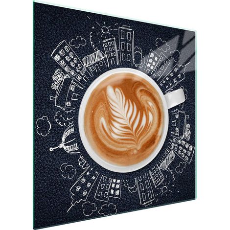 Protezione in vetro per piano cottura 50x52 Caffè (1/5)