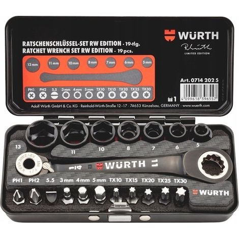 Chiavi a bussola Wurth black edition valigetta metallo 19 pezzi (1/3)