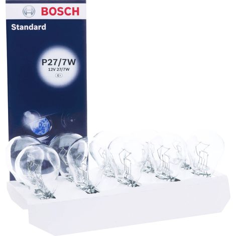 Bombillas halógenas Bosch P27/7W 12V 3200K Amarillo 27W/7W W2.5x16q, 10 unidades (1/5)