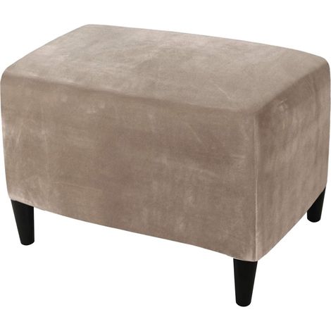 1 Housse De Pouf Rectangulaire, Velours Extensible Antidérapant, Pour Repose-Pieds Salon (1/5)