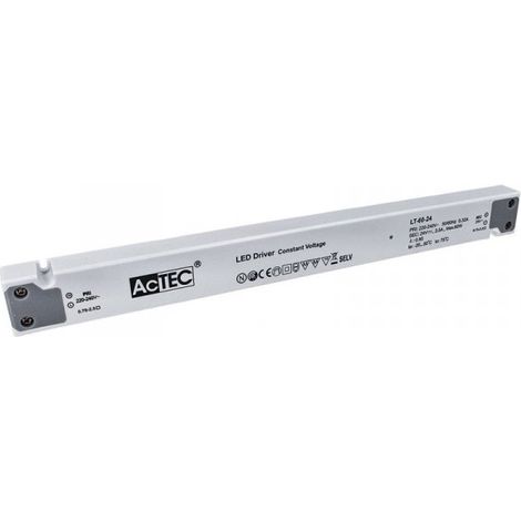 Alimentatore Ultra Slim Sottile 60W 24V Trasformatore CV Per Striscia Led Profili Alluminio (1/3)