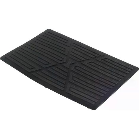 Tapis de sol antidérapant pour voiture, protection de talon et de pédale, noir, en PVC imperméable, accessoire universel pour l'intérieur de votre véhicule - JXLGV (1/5)