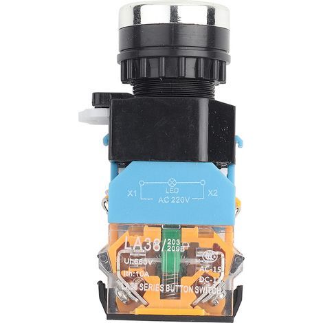 Selbstverriegelnder roter Drucktaster mit LED-Leuchte LA38-11DNZS (LA38-11DS) (1/5)