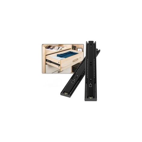 Coulisses pour tiroirs – Capacité de charge 45 KG – Système de fermeture amortie – Extension 400 mm – Roulements à billes – Lot de 2 pièces - 16inch (1/5)