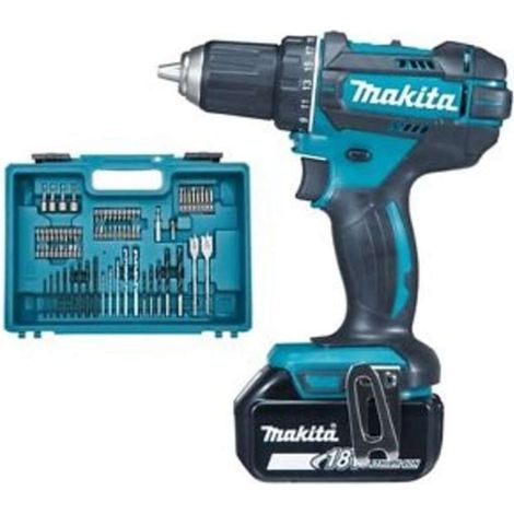 Makita - Taladro atornillador AKU de 18 V con accesorios, 2 baterías 3,0 Ah LXT, cargador DDF482RFX1 (1/3)