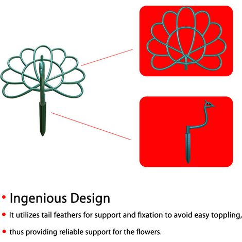 Filiyano-Ensemble de 8 supports à plantes en forme de paon pour balcon et jardin. 8 pièces (1/5)