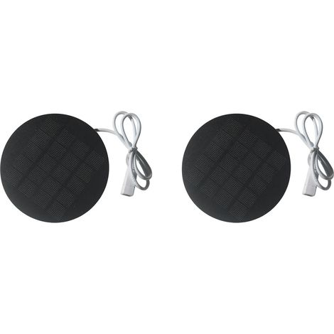 2X Mini Panneau Solaire Rond 1,2 W 5 V 110 mm avec Port USB pour Chargeur de Téléphone Portable Extérieur (1/5)
