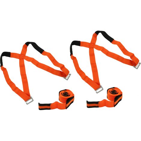 Ceinture porte-outils double pour déménagement, ceinture professionnelle pour le transport de meubles, orange. (1/5)