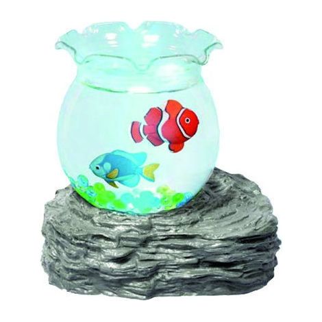 Vasca Vaschetta Ciotola pesciolini a lampada con base rocciosa da appoggio