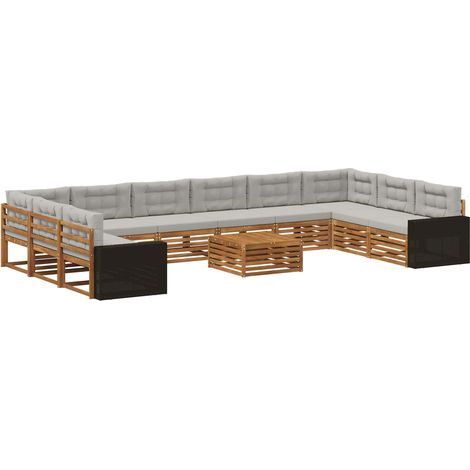 Juegos de sofás 11 uds. Madera de Acacia Sólida vidaXL (1/5)