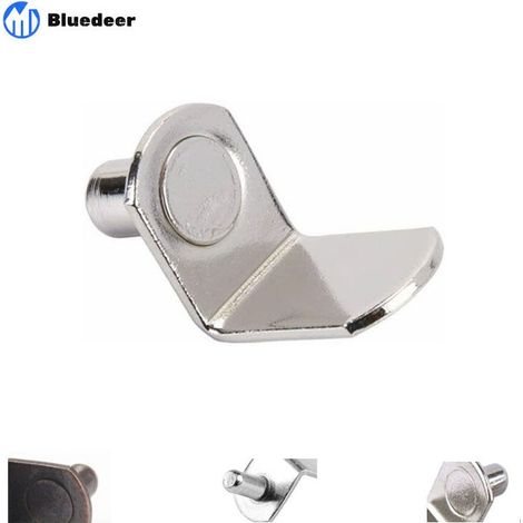 20Pcs 6 mm Cheville de Support d'Etagère, Goupille de Support d'Etagère en Métal, Taquets pour Etagères Chevilles pour Etagères d'Armoires de Cuisine, Consoles de Cabinet, Argent (1/3)