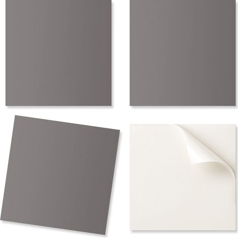 Juego de baldosas de vinilo autoadhesivas, perfectas para interiores modernos, color gris, 4x50x50 cm.