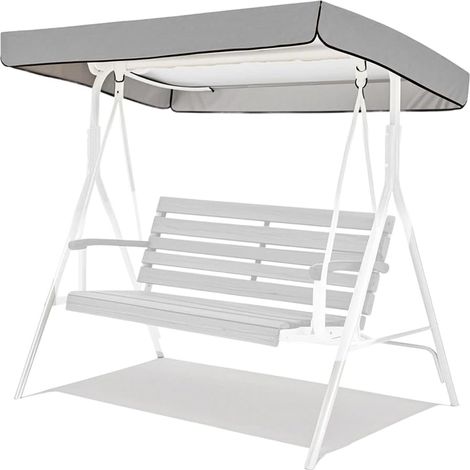 Housse de Toit Résistante Pour Balancelle 3 Places, Canopée Pour Balancelle de Jardin, en Tissu Oxford, Pour Terrasse, pelouse, Jardin, hors cadres (1/5)