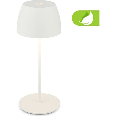 Briloner Serina Mini LED Tischlampe kabellos IP44, Dimmbar, Touch, Spritzwasserschutz, akku, weiß, Ø8 x 20 cm