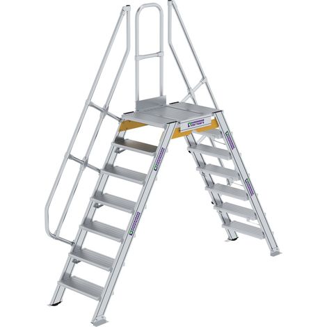 Günzburger Steigtechnik Escalier 60° Largeur de marche 600 mm 7 marches - 600907